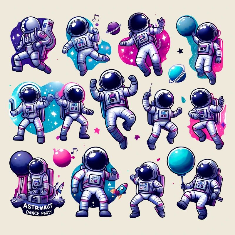 Astronaut und Planet