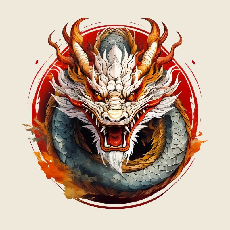 Wildes wütendes Tier Drache kämpferische Motivation