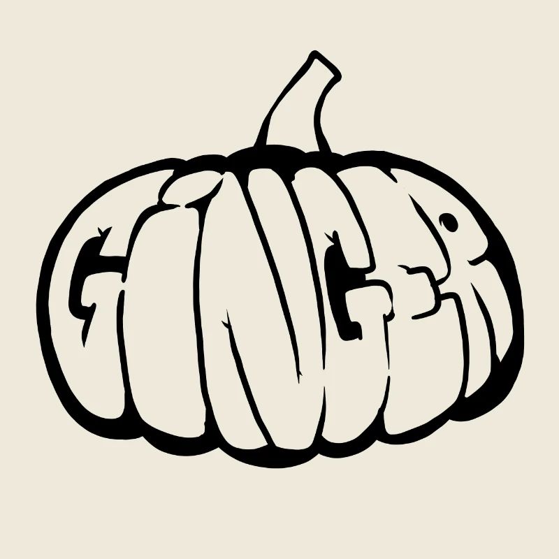 Kürbis-Ingwer-Graff (Schablone)