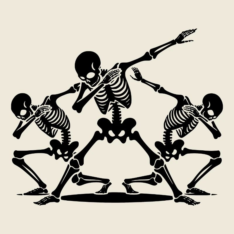 Spooky Dabbing Halloween Skeletons