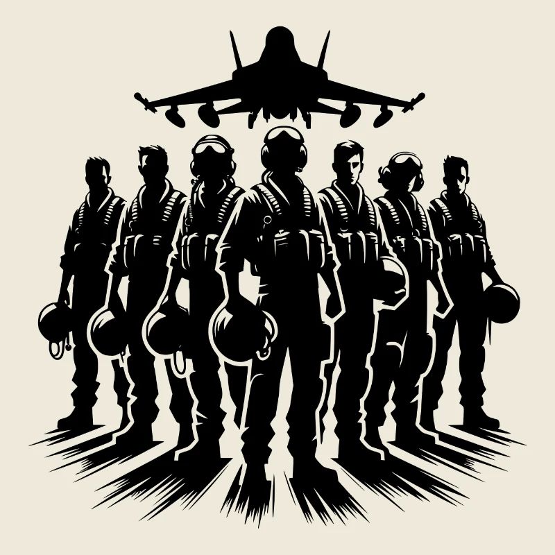 Luftwaffen Piloten cooles Flugzeug Porträt