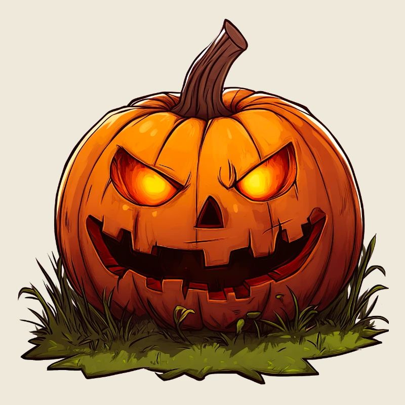 Pumpkins with a grotesque face