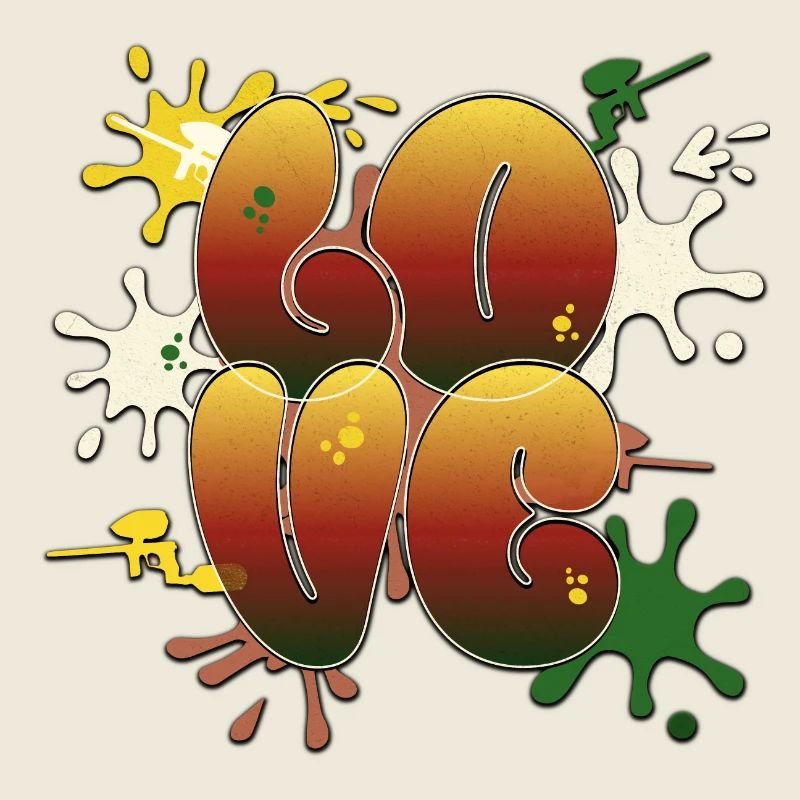 Liebe Paintball, Ballon-Graffiti mit Splatter