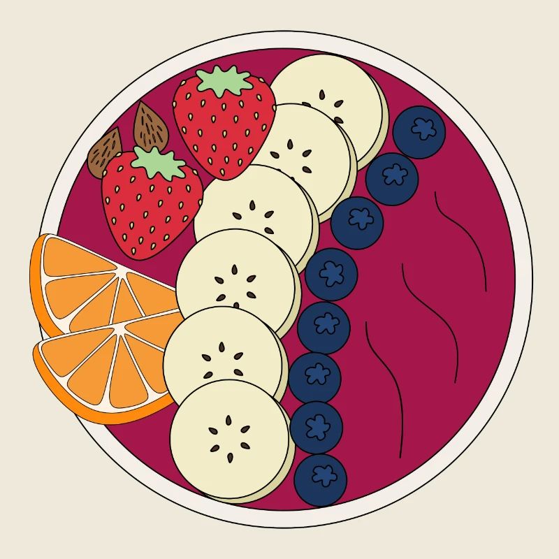 Bol de smoothie aux baies