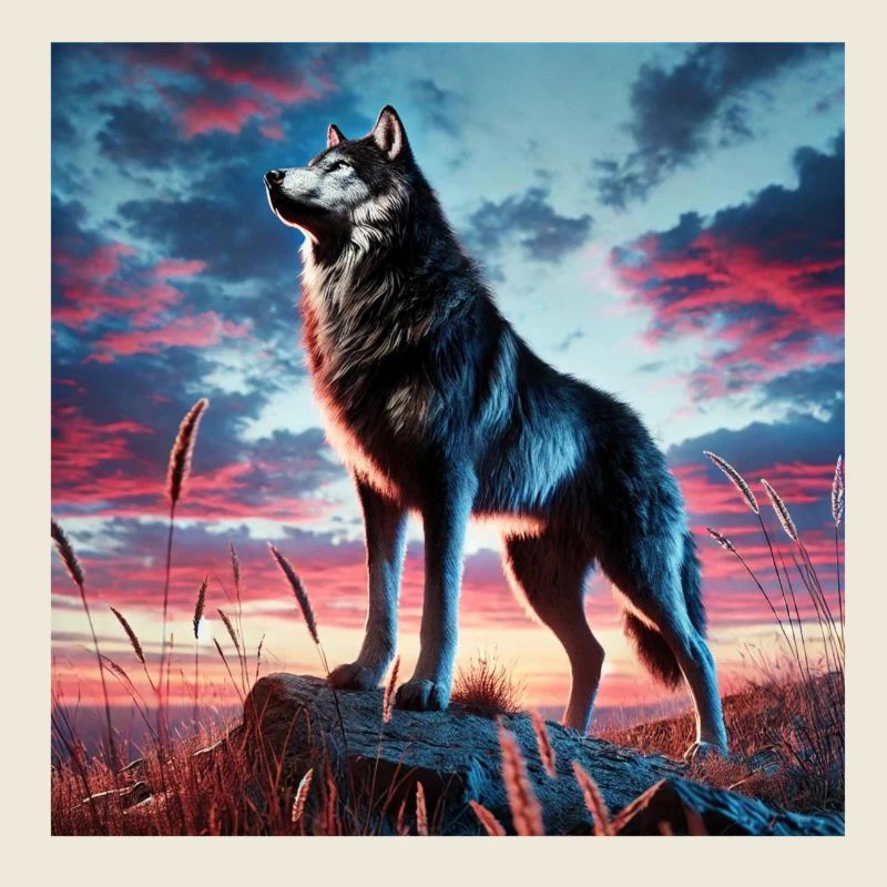 Coucher de soleil loup
