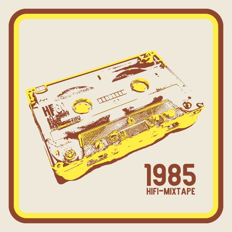 Cassette Rétro Love - Version Jaune