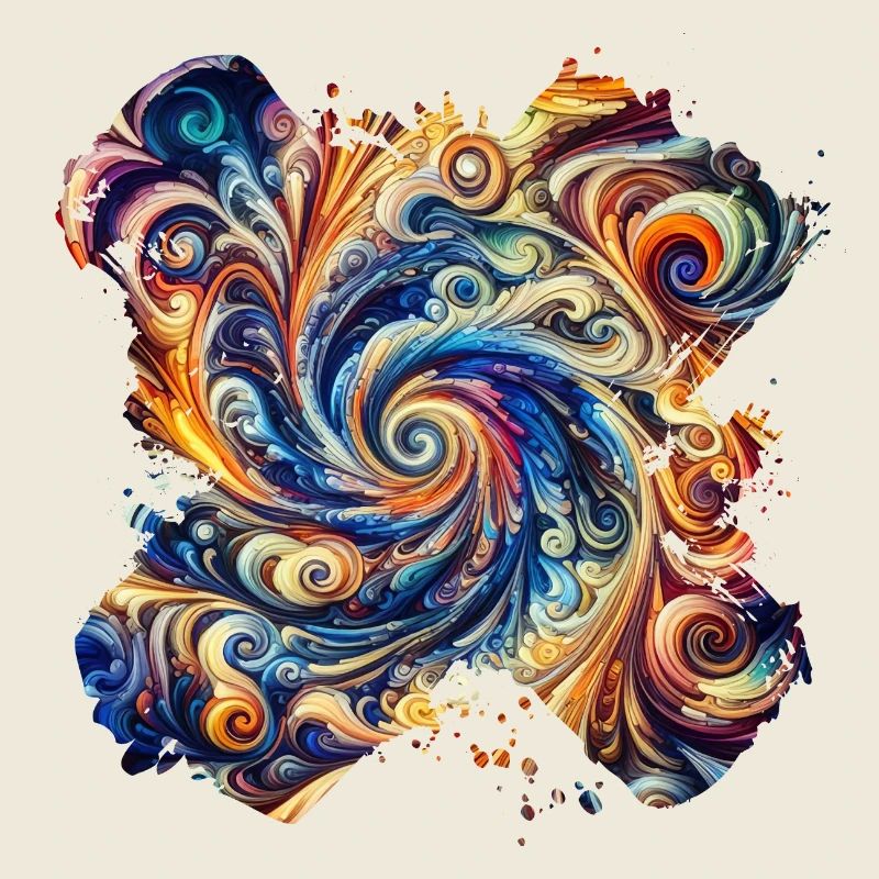 Lebendiger abstrakter Wirbel