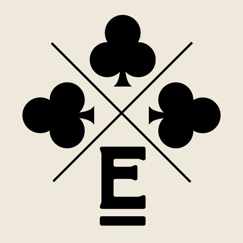 Buchstabe e Glücksklee