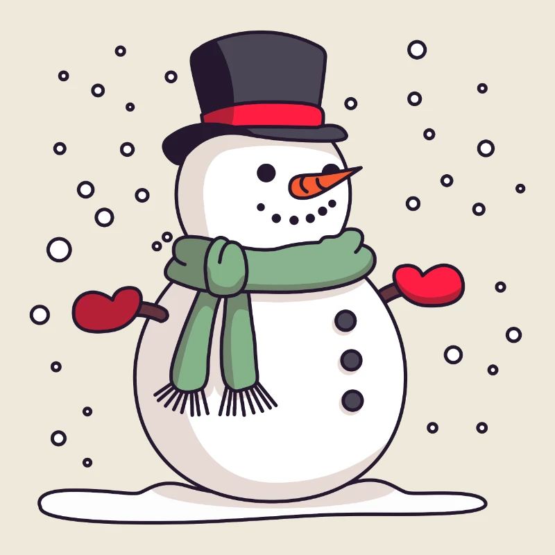 Schneemann mit Hut
