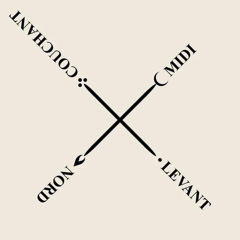 Compass rose from the quarries under Paris