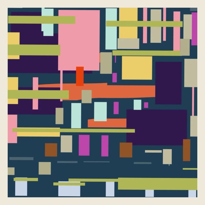 Four-necks with pattern with background in green.