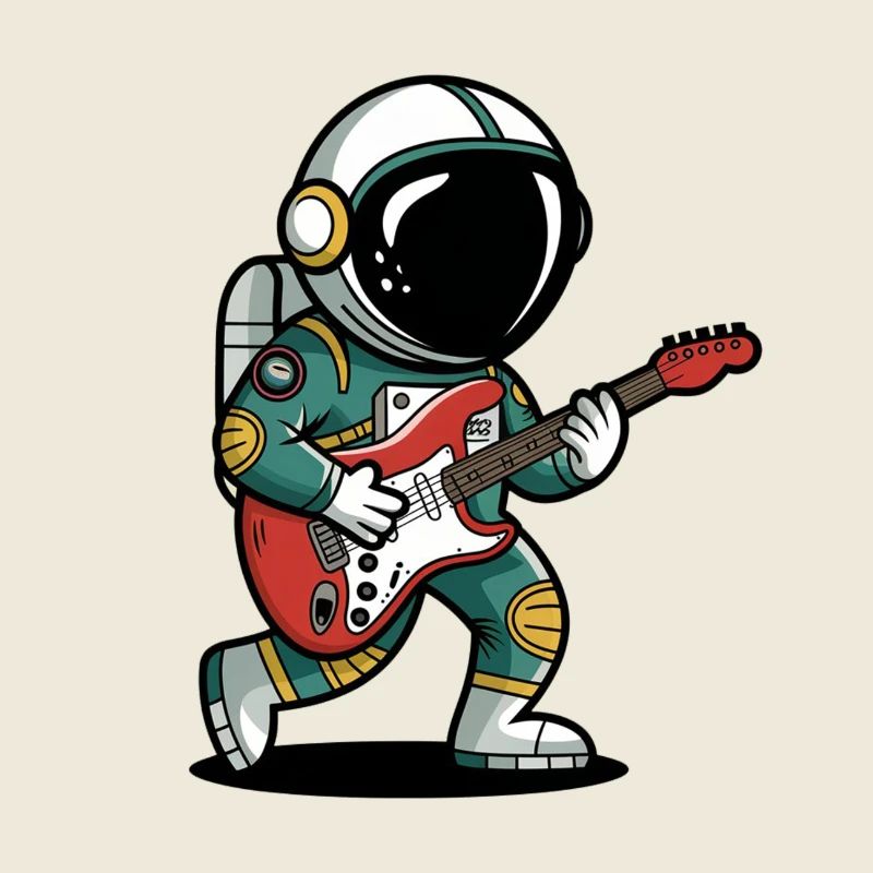 Spaceman Playing Guitars