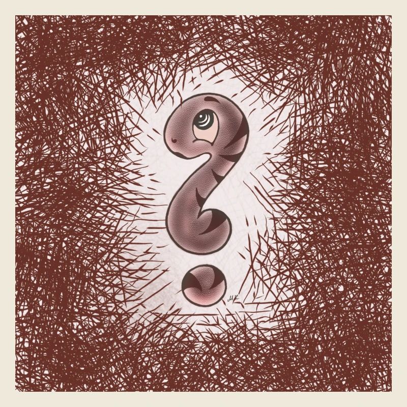 Cute Question Mark Snake Brown