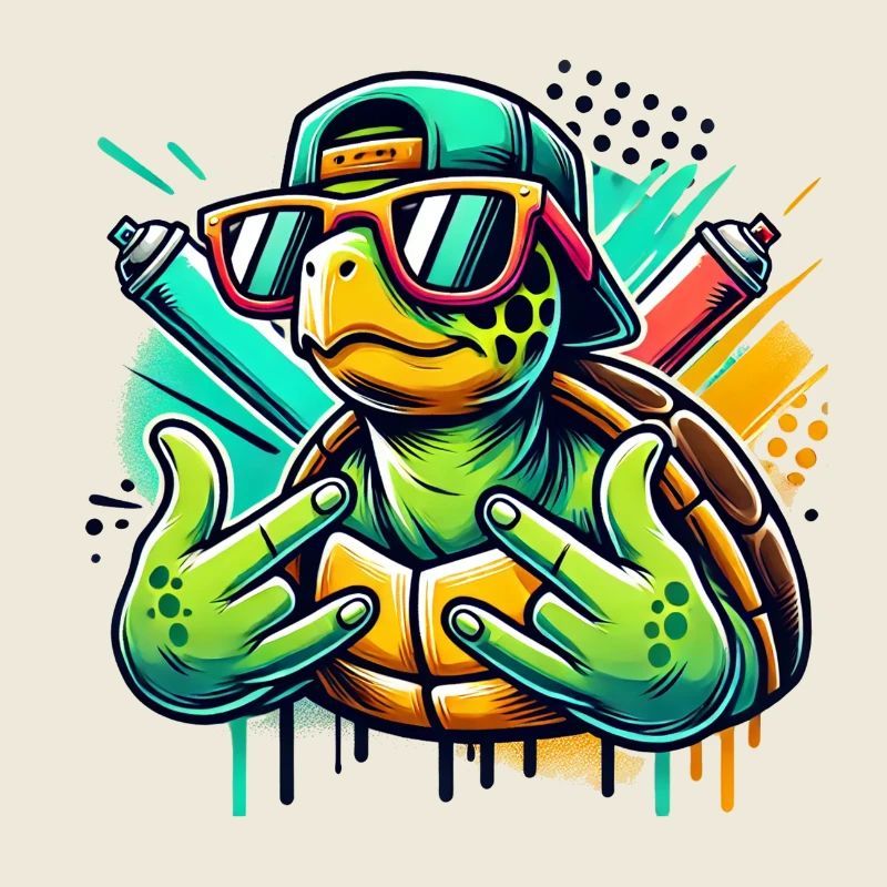 coole Schildkröte mit Sonnenbrille