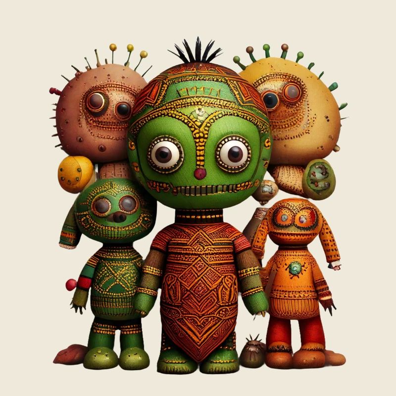 🪆 Poupée Vaudou aux Couleurs de l’Afrique