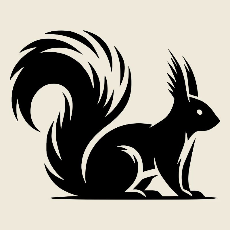 Wildes putziges Eichhörnchen Kinder Zeichnung