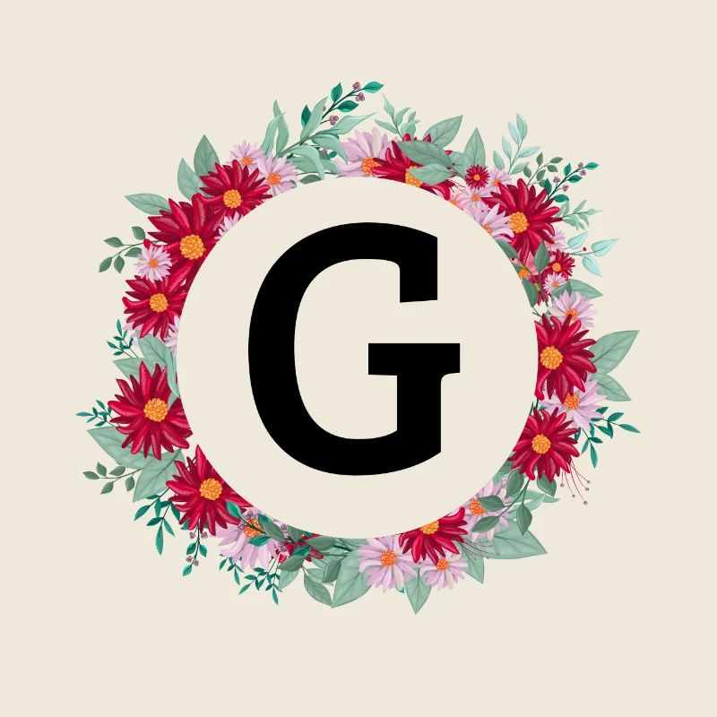 Buchstabe g Blumenkrone