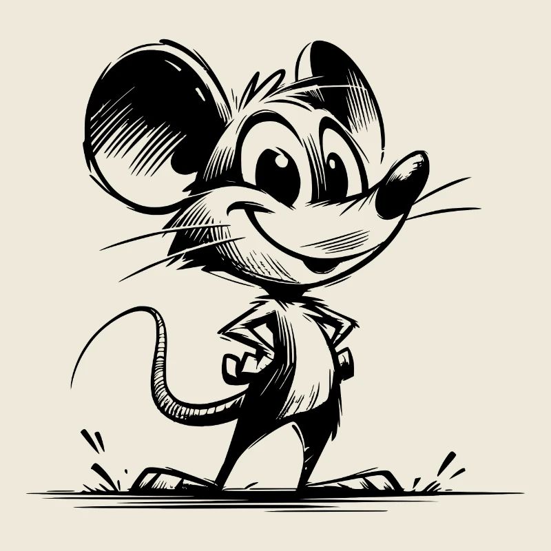 Stolze Kinder Maus mit riesigen Ohren