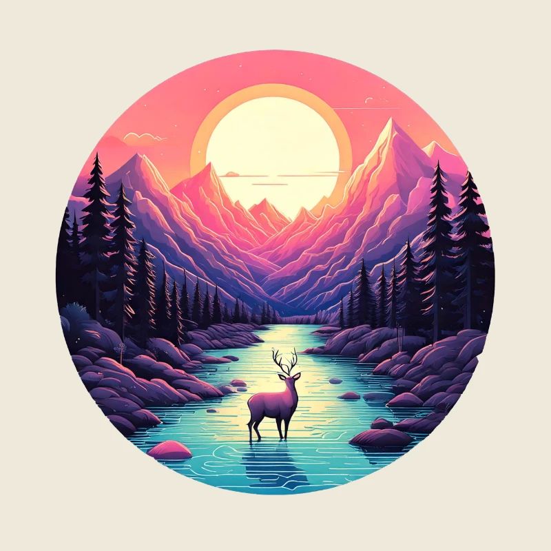 Majestic Deer at Sunset Gift