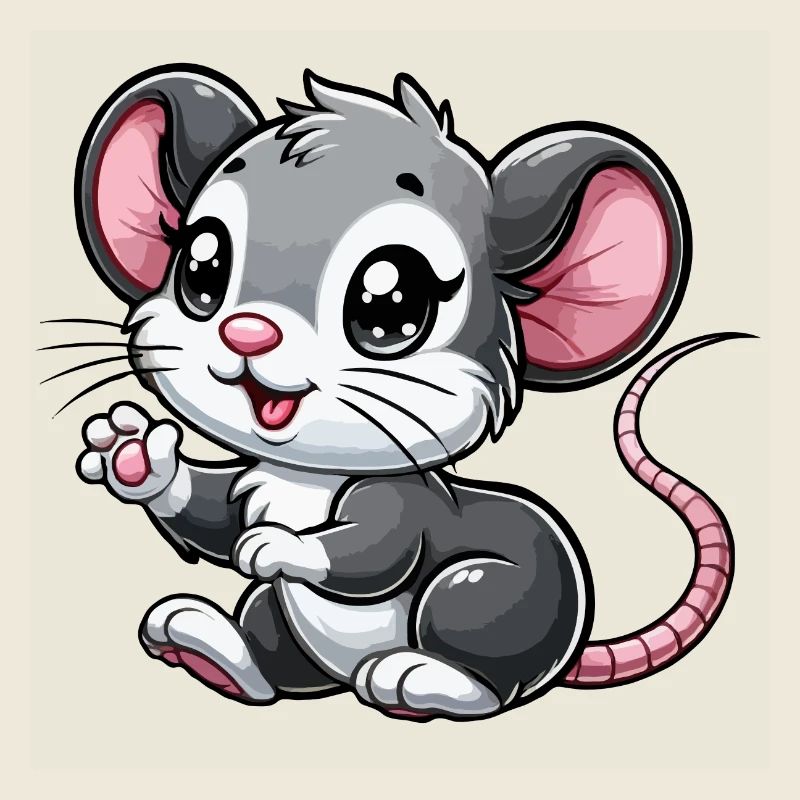 Mouse child waving