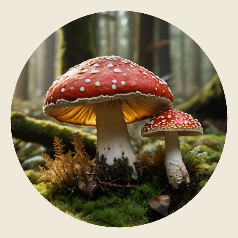 Toadstool - Amanita Muscaria in the forest