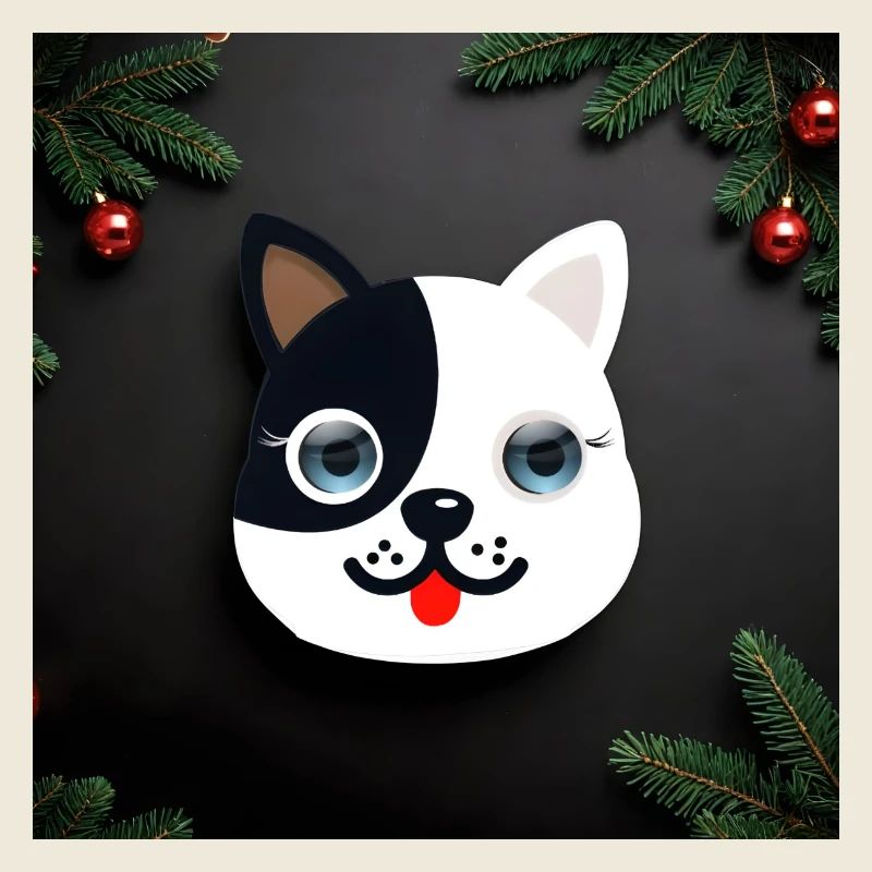 Un chat du Nouvel An joyeux et festif.
