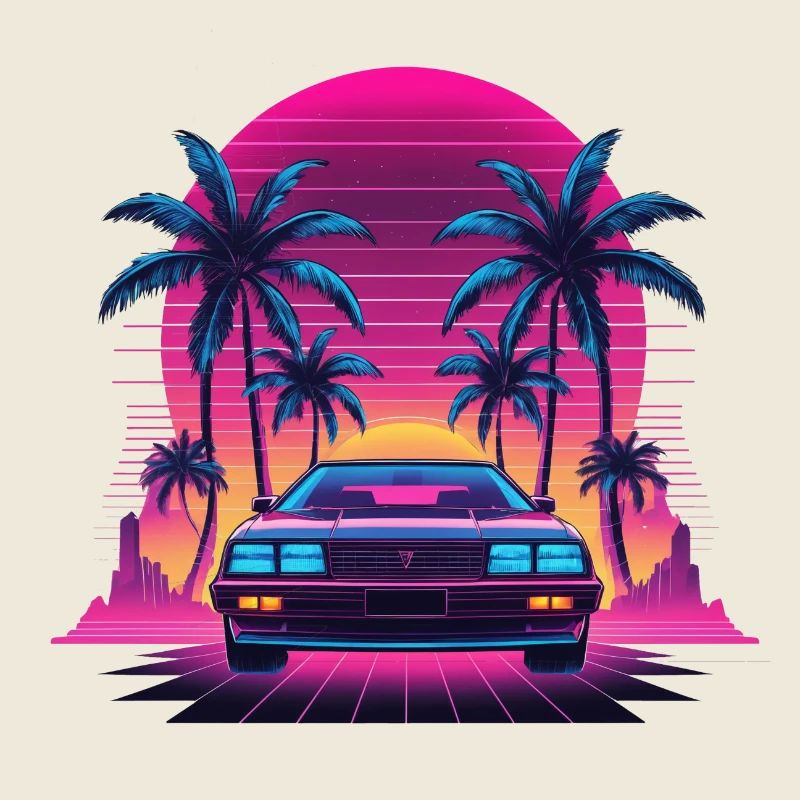 Voiture Retrowave