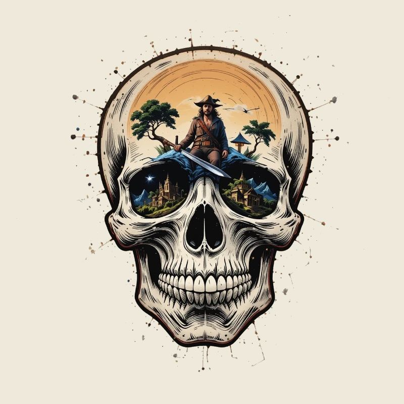 Totenkopf Schädel 05838
