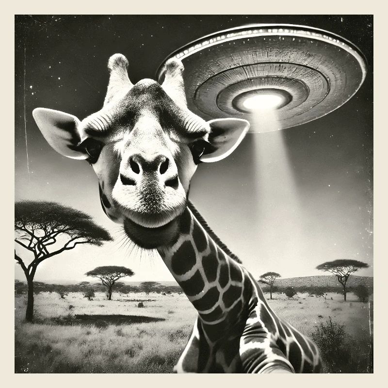Lusitge Giraffe UFO Alien Selfie