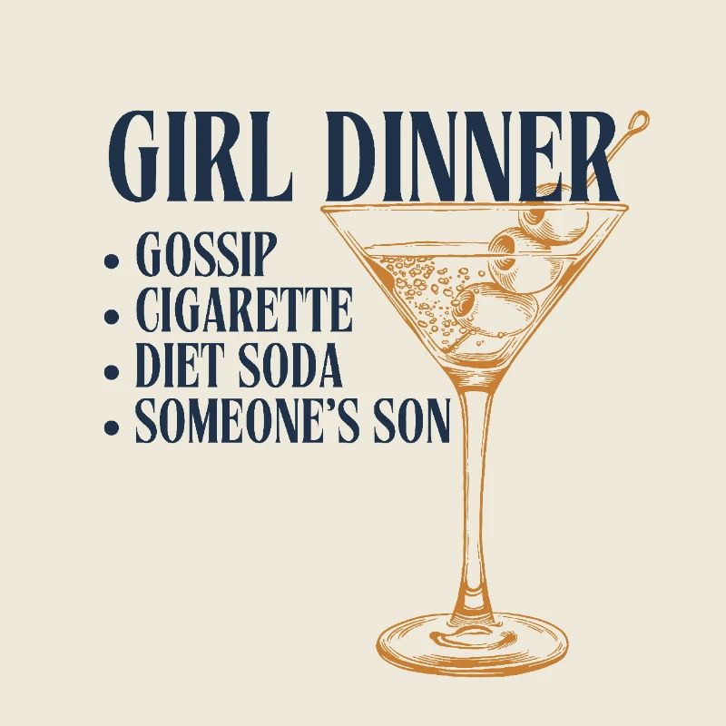 girl dinner blue