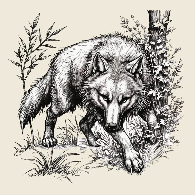 Wolf lurking