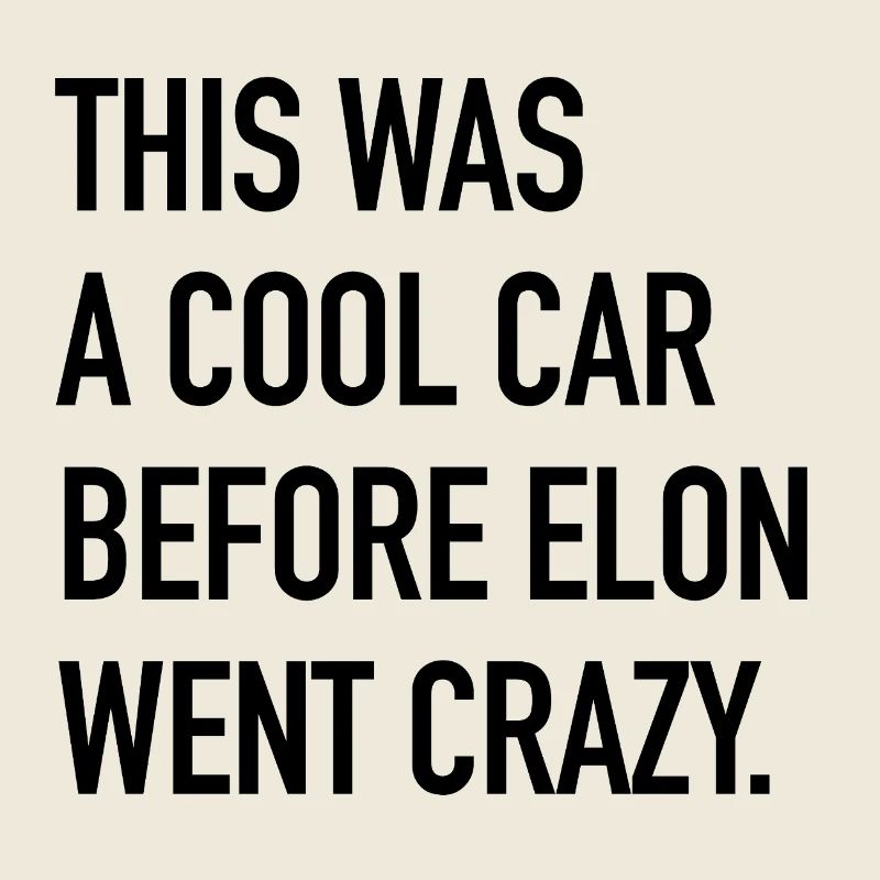 This was a cool car before Elon went crazy