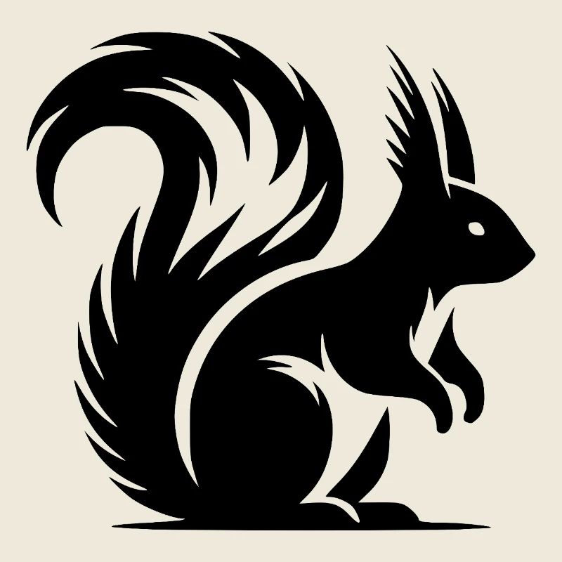 Kleines süsses Eichhörnchen Kinder Zeichnung