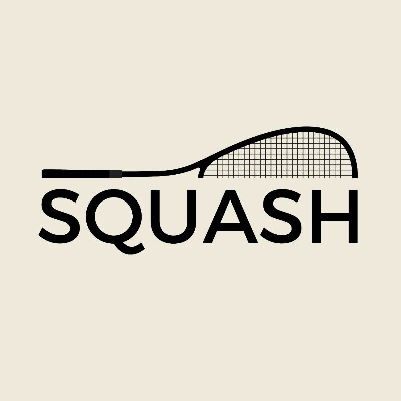 Squash T Shirt Design with Racket