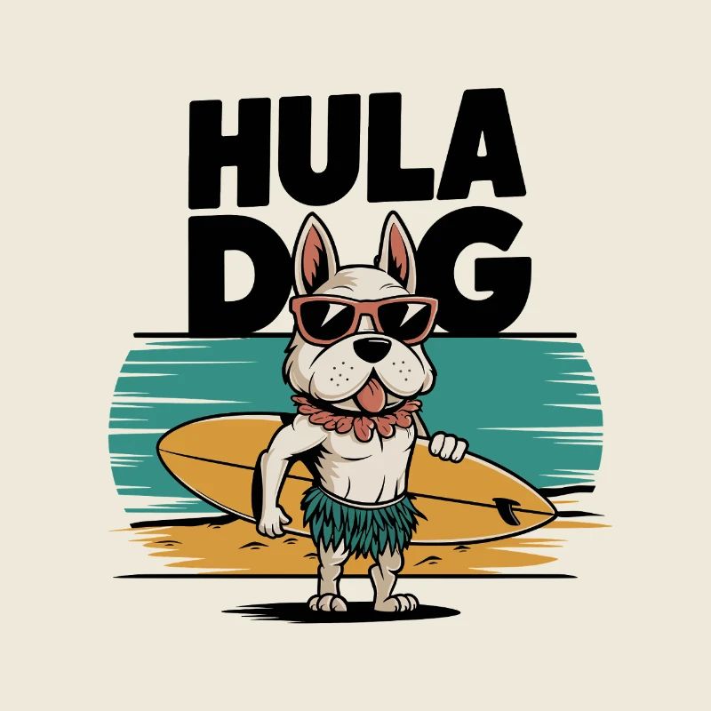 Hula Dog - Funny Summer Design