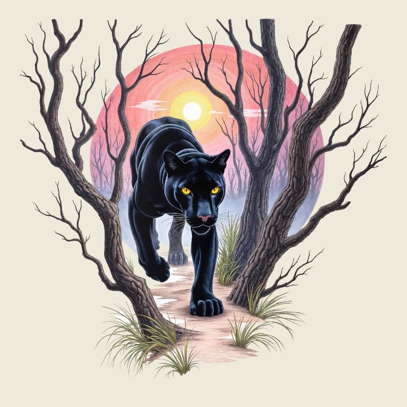 Panthère à la chasse