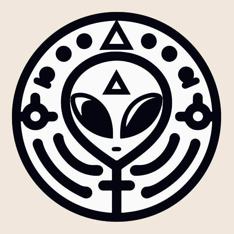 Geometrisches Alien-Logo