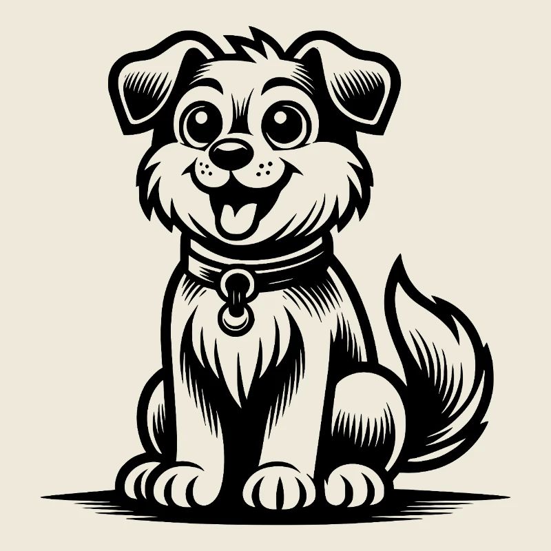 chien loyal comme illustration de dessin animé mignon
