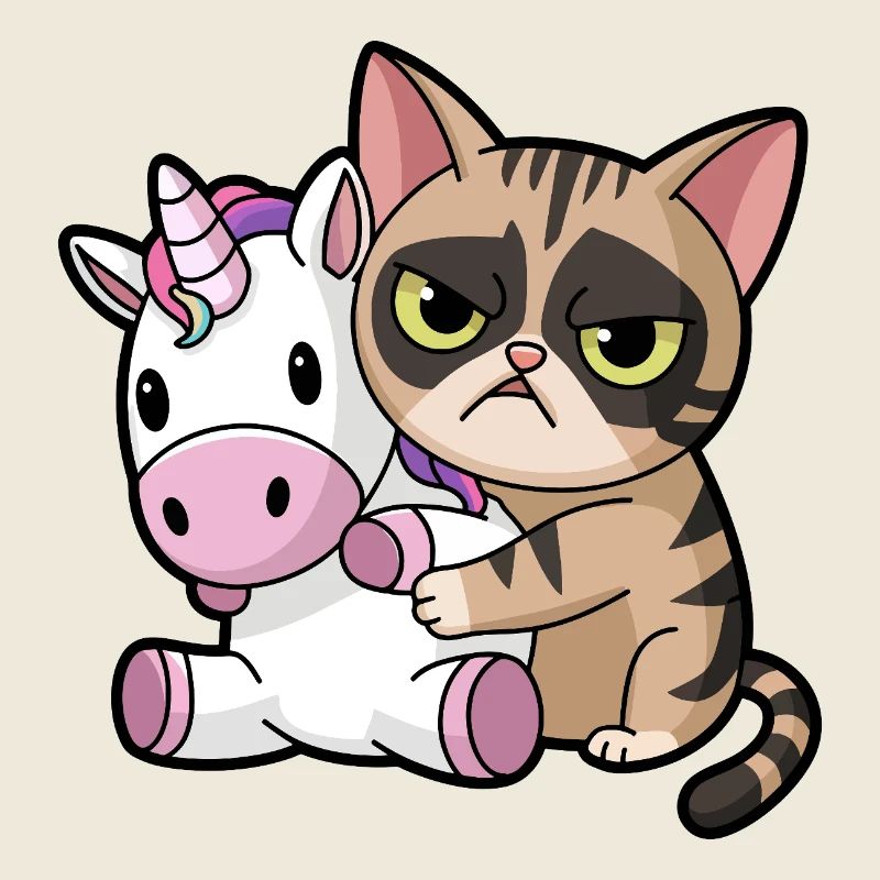 Grumpy Exotic Shorthair Cat