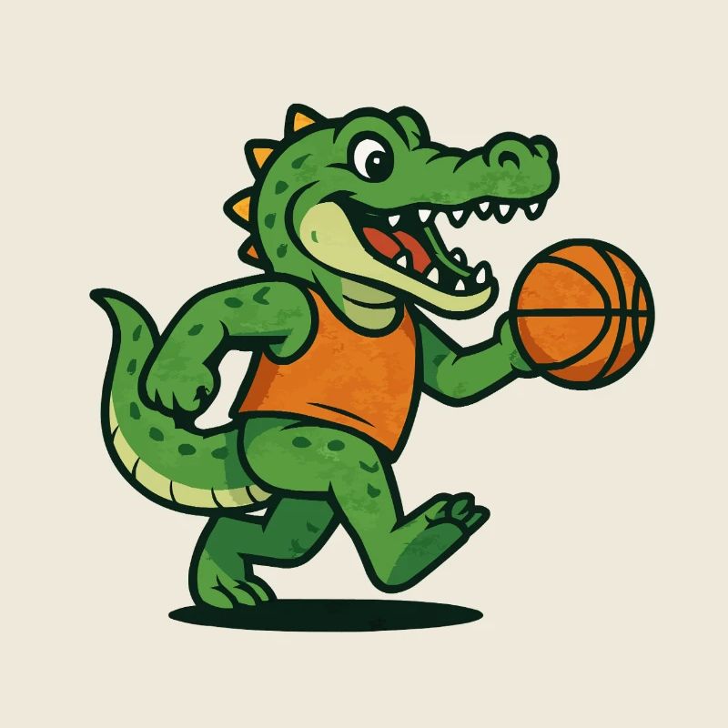 Ballon de basket crocodile