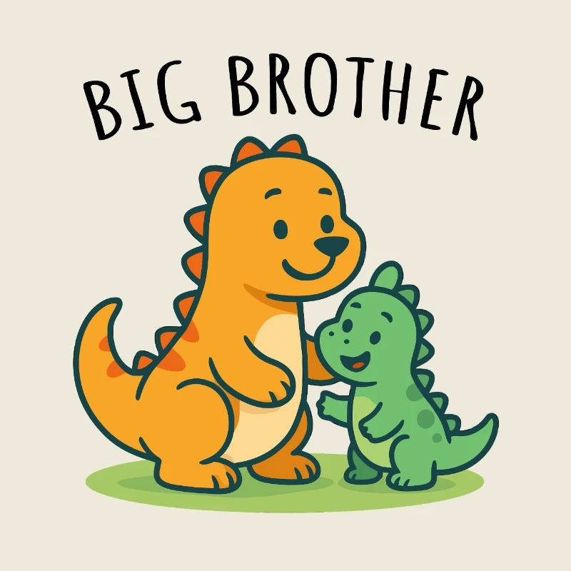 Dino Brüder – Süßes Dinosaurier Geschwister Design