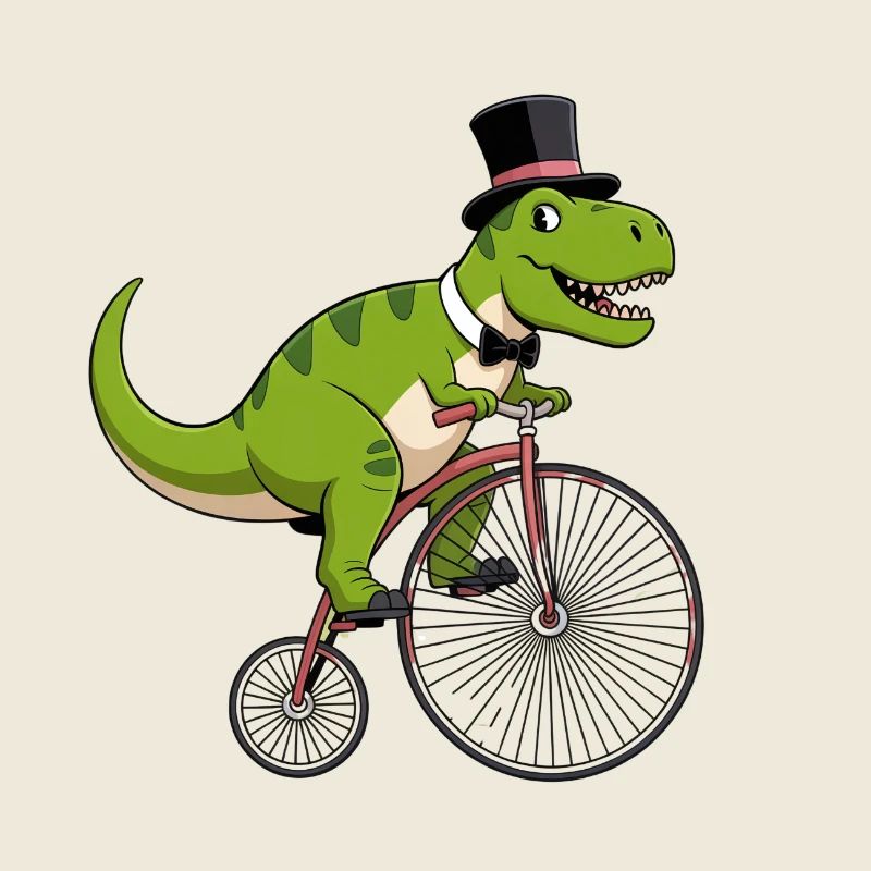 T-Rex à vélo Dino