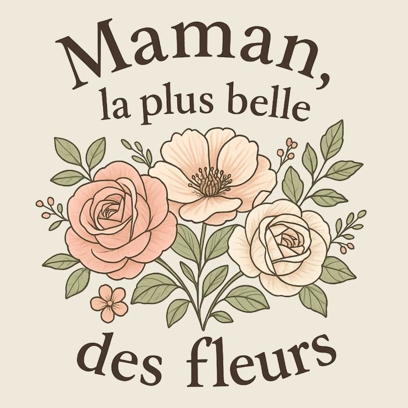 Maman la plus belle des fleurs