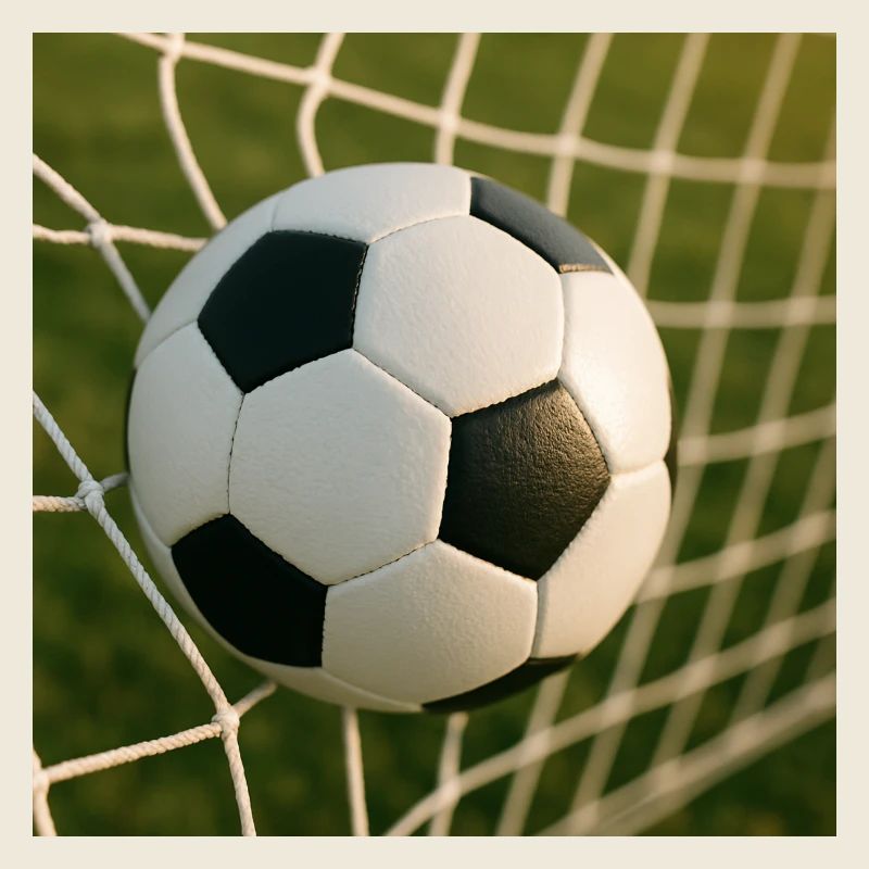 Fußball - Ball im Tor