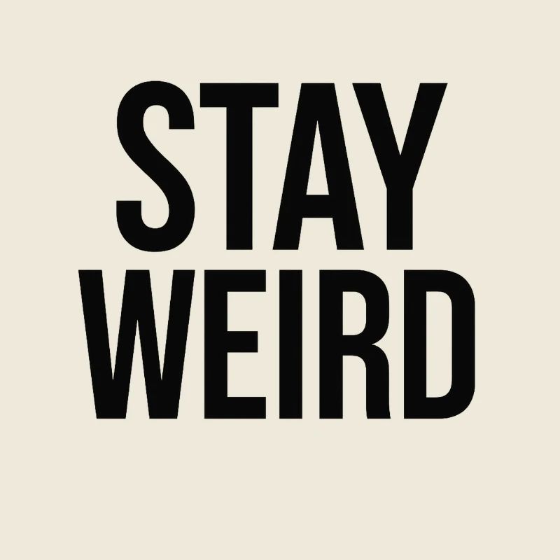 A 2D graphic design features the phrase STAY W