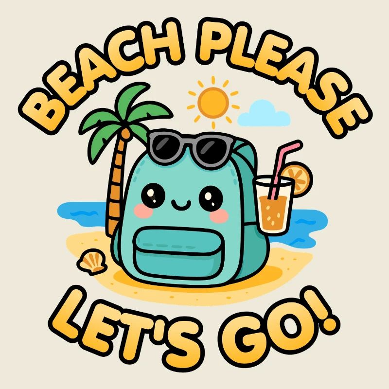 Beach Please, Let’s Go! Kawaii Summer Backpack