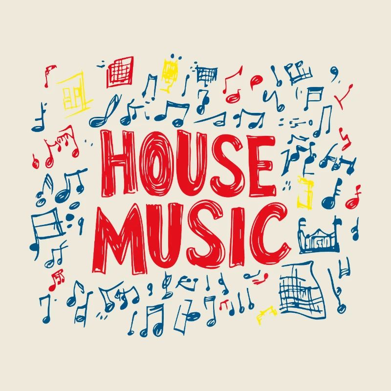 Conception de musique house avec partitions.