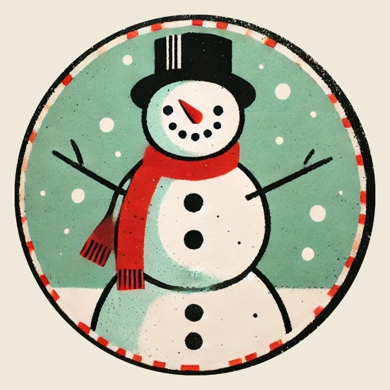 Schneemann Klassisches Winterspaß-Design