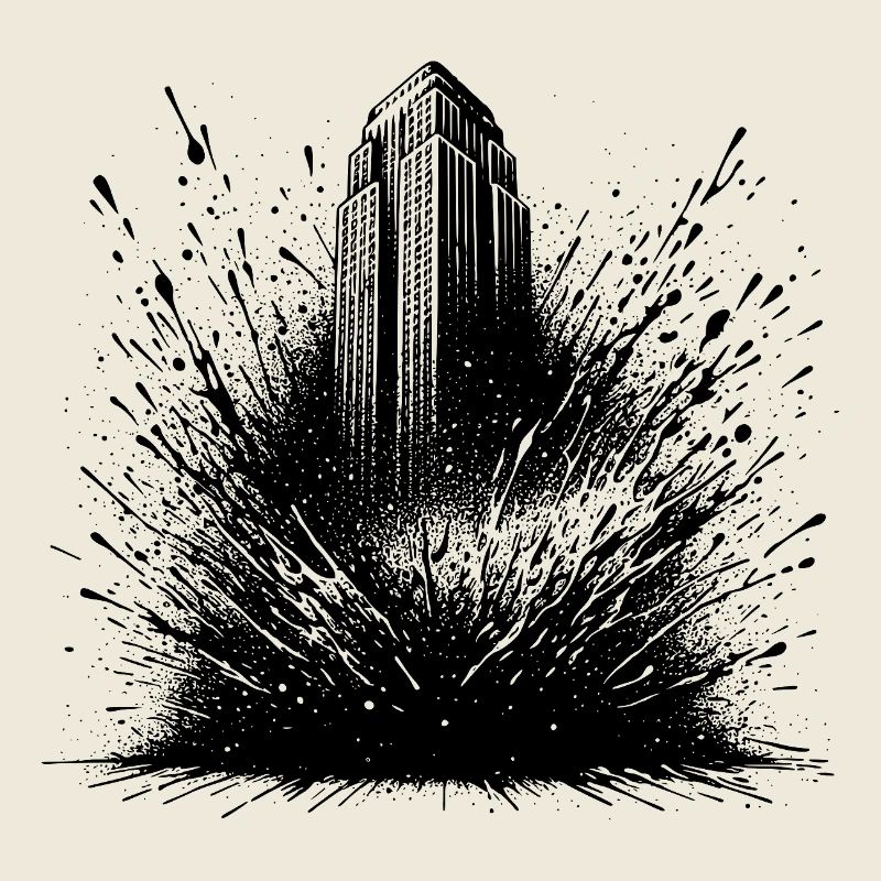 Gratte-ciel dans l’énergie Chaos Style Explosion