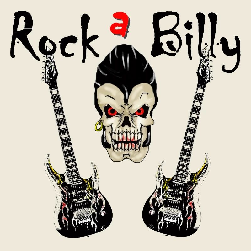 skull rockabilly